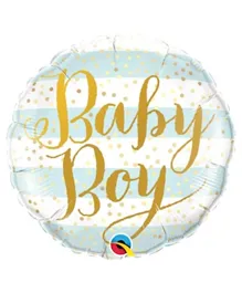 Qualatex Baby Boy Blue Stripes Foil Balloon - 18 Inches