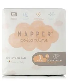Napper Cotton Line Diapers Soft Hug Parmon Size 3 - 20 Pieces