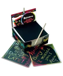 Melissa & Doug Rainbow Mini Scratch Art Note Cubes - Pack of 125