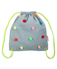 Meri Meri Pompom Bag Grey - 15 inches