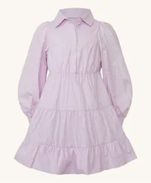 باردوت جونيور - فستان بتصميم قميص متوسط الطول  - ليلكي