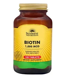 Sunshine N Biotin 1000 Mcg - 100 Tablets