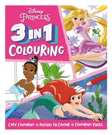 Disney Princess: 3-In-1 Colouring Book - English