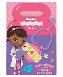 Party Centre Disney Doc McStuffins Folded Loot Bags  - Pack of 8