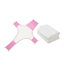 Star Babies Bath Seat Support Net With Disposable Towel 3 Pieces - Pink
