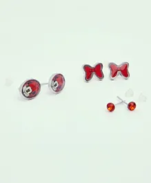 Minnie Mouse Earings  3 Pairs - Red