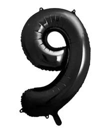 PartyDeco Number 9 Foil Balloon - Black