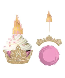 Party Centre Once Upon A Time Cupcake Kit Paper with Glitter - 72 Pieces