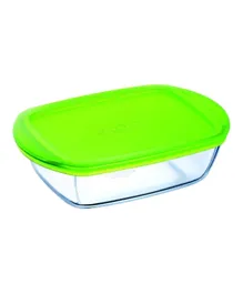 Pyrex Cook & Store Rectangular Glass Roaster With Lid - 1.1L