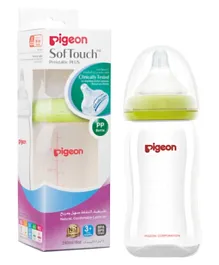 Pigeon Softouch Wide Neck Plastic Bottle - 240ml (Colour & Design may Vary)