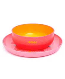 Suavinex Plate + Bowl Booo Pink - 2 Pieces