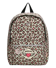 Beagles Leopard Rounded with Front Pocket Multicolor - 15.4 Inches