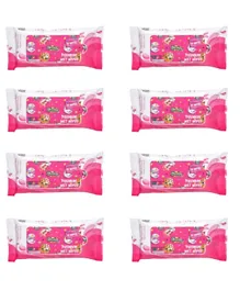 Shopkins Premium Wet Wipes Pink Pack of 8 - 80 Wipes
