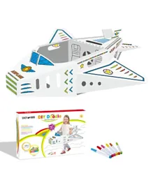 Eazy Kids Wearable Aeroplane DIY Doodle Coloring Kit with Sketch Pens -