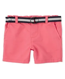 The Children's Place Belted Chino Shorts - Pink