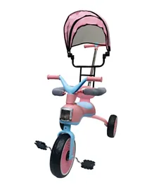 فاب ان فانكي - دراجة ثلاثية العجلات للأطفال مع سياج أمان - وردي