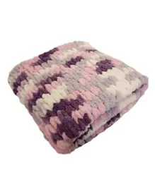 Pikkaboo Heavenly Hugs Handmade Crochet Baby Blanket - Purple