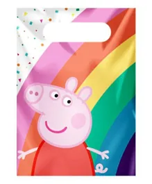 Various Brands Peppa Pig Paper Party Bags - 8 Pieces