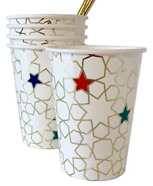 Party Camel Star Pattern Cups Pack of 12 - 330 ml