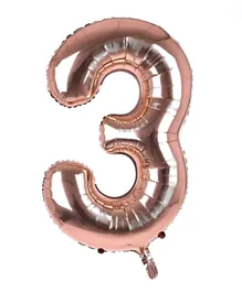 Party Propz Rose Gold Number 3 Foil Balloon