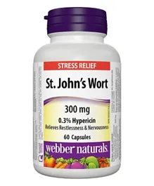 WEBBER NATURALS St John Wort Health Supplement - 60 Capsules