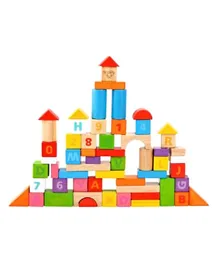 Tooky Toy Block Multicolour - 70 Pieces