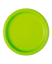 Unique Neon Green Round Plate Pack of 20 - 7 Inches