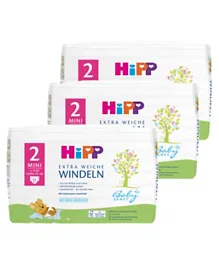 Hipp Size 2 Extra Soft Nappies - (31 Pieces x 3)