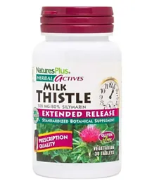 NATURES PLUS Herbal Actives Milk Thistle Silymarin Tablets - 30 Pieces