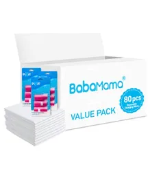 Babamama Combo of Changing Mat + Pink Dispenser Refill Rolls Nappy Bags - Value Pack of 2