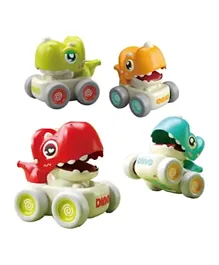 BAYBEE Dinosaur Push & Go Car Toys - 4 Pieces