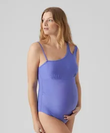 Mamalicious Multi Padded Maternity Swimsuit - Purple