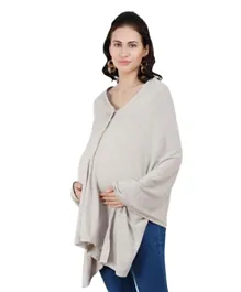 Nurtur Cotton Nursing Maternity Poncho For Breastfeeding in Car, Plane or Public Places, Light and Breathable Cotton Fabric, 100% Privacy, Universal Fit 42.3 x 40.8 x 4.7 cm - White