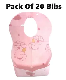 Cute 'n' Cuddle Disposable Bibs Pink - Pack of 20