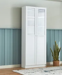 HomeBox Frankfurt 6-Tier Multipurpose Storage Unit with Panel and Acrylic Doors