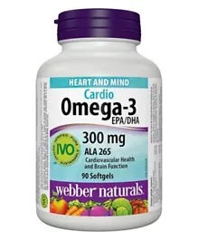 WEBBER NATURALS  Omega-3 Cardio Dietary Supplement - 90 Softgels