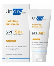Undry Hydrating Gel Sunscreen for Dry Skin SPF 50+ - 50g