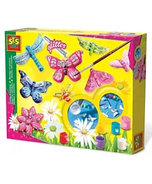 SES Creative 3D Glitter Casting & Painting Pack of 12 Accessories - Butterfly Figure