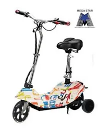 Megawheels Zippy 24V Electric Scooter with Training Wheels - Melody White