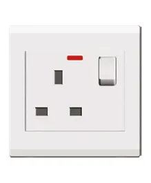 Danube Home Milano 13A Socket With Neon - White