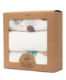 Anvi Baby Organic Bamboo Swaddle - Pack Of 3