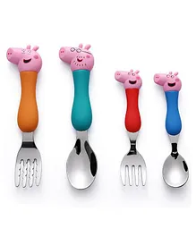 Highland Peppa Pig Theme Kid's Cutlery Set - 4 Pieces