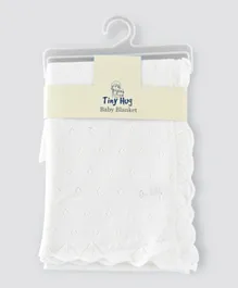 Tiny Hug Premium Baby Blanket - White