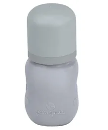 زجاجة رضاعة للأطفال بغطاء من السيليكون من غرين سبراوتس (150 مل) - رمادي