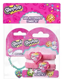 Shopkins Bracelets and Pony Band  Combo - Blue and Pink