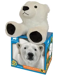 Prime 3D Animal Planet Polar Bear Puzzle with Plush - 48 Pieces