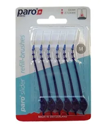 Paro 1033 Slider Refill Brushes M Blue - 6 Pieces