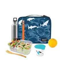 Packit Freezable Classic Camo Hot Lunch Box - Sharks