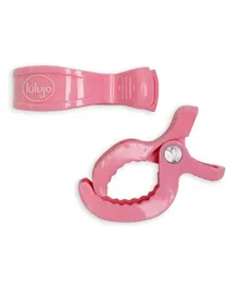 Lulujo Baby Stroller Clips Pink - Pack of 2