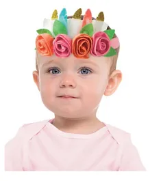 Party Centre Boho Birthday Deluxe Elastic Headband - Multicolour